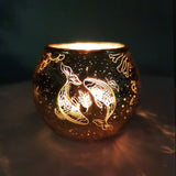 Pisces Zodiac Candle Holder Gold Candle Holder