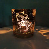 Sagittarius Zodiac Candle Holder Gold Candle Holder