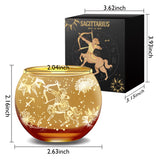 Sagittarius Zodiac Candle Holder Gold Candle Holder