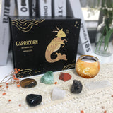 Capricorn Zodiac Crystals & Candle Holder Gift Set