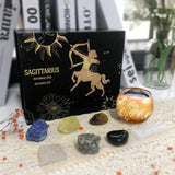 Sagittarius Zodiac Crystals & Candle Holder Gift Set