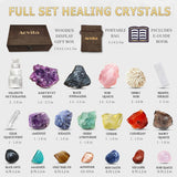 Aovila Healing Crystals Set for Beginners 20pcs Healing Chakra Stones Gift